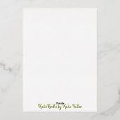 ハピーホリデー オーナメント グリーティング カード 赤と緑 (裏面)