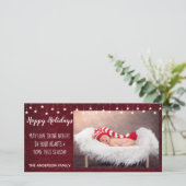 ハピーホリデー ヴィンテージ スター 輝く 赤 8x4 シーズンカード (スタンド正面)