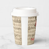 ハピーホリデー ヴィンテージ・バイオリンと楽譜 紙コップ (右)