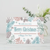 ハピーホリデー 花 | フォト ホリデー カード (スタンド正面)