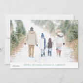 ハピーホリデー 花 | フォト ホリデー カード (裏面)