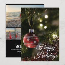 ハピーホリデー 5枚の写真を飾れるオリジナルカード