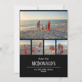 ハピーホリデー 5枚の写真を飾れるオリジナル カード (裏面)