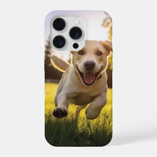ハピーラブラドールパピ走ー iPhoneケース (裏面)