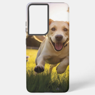 ハピーラブラドールパピ走ー SAMSUNG GALAXY S21+ケース