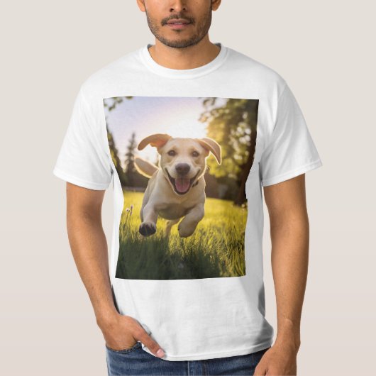 ハピーラブラドールパピ走ー Tシャツ (正面)