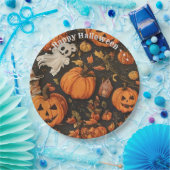 ハピーヴィンテージハロウィーンコレクション ペーパープレート (パーティー)