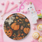 ハピーヴィンテージハロウィーンコレクション ペーパープレート (パーティー)