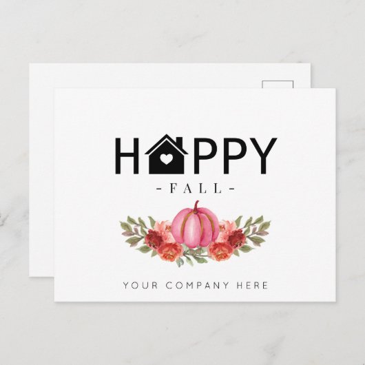 ハピー秋実在エテート農業 ポストカード (正面/裏面)