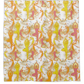 ハピー踊りヨガガガールズ シャワーカーテン (正面)