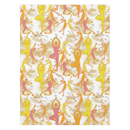 ハピー踊りヨガガガールズ テーブルクロス