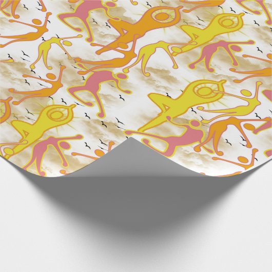 ハピー踊りヨガガガールズ ラッピングペーパー (角)