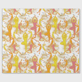 ハピー踊りヨガガガールズ ラッピングペーパー (フラット)