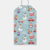 ハピー雪だるまホリデーギフトラベル ギフトタグ (裏面)