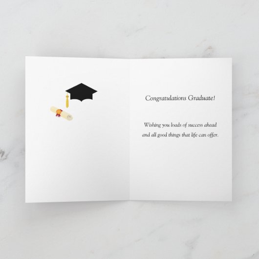 ハピー顔卒業カード カード (内部)