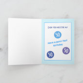 ハピー50誕生日おもしろい猫 カード (内部)