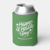ハピーSt patricks dayパーティーシャムロカスタムックスBeer 缶クーラー (缶正面)