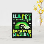 ハピーSt patricks day誕生日サンパディスウィメンズ カード (黄色い花)