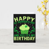 ハピーSt patricks day誕生日サンパディスウィメンズ カード (黄色い花)