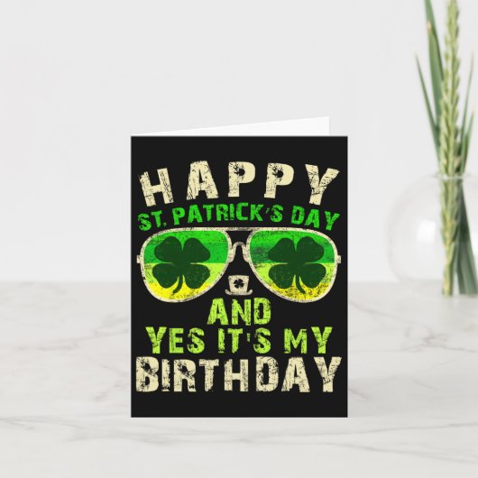 ハピーSt patricks day誕生日サンパディスウィメンズ カード (正面)