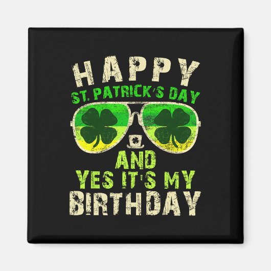 ハピーSt patricks day誕生日サンパディスウィメンズ マグネット (正面)