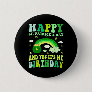 ハピーSt patricks day誕生日サンパディスウィメンズ 缶バッジ