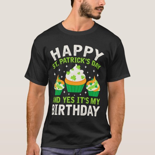 ハピーSt patricks day誕生日サンパディスウィメンズ Tシャツ (正面)