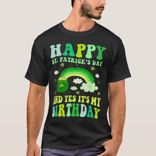 ハピーSt patricks day誕生日サンパディスウィメンズ Tシャツ (正面)