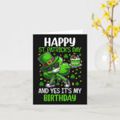 ハピーSt patricks day誕生日シャムロックダブデイP カード (黄色い花)