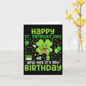 ハピーSt patricks day誕生日シャムロックダブデイP カード (黄色い花)