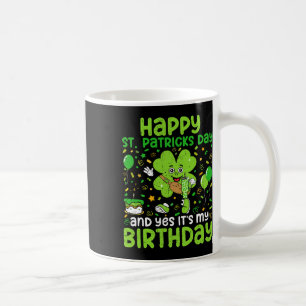 ハピーSt patricks day誕生日シャムロックダブデイP コーヒーマグカップ