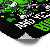 ハピーSt patricks day誕生日シャムロックダブデイP ポスター (角)