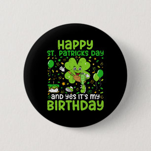 ハピーSt patricks day誕生日シャムロックダブデイP 缶バッジ