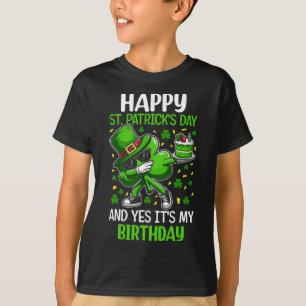 ハピーSt patricks day誕生日シャムロックダブデイP Tシャツ