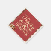 ハピ感動的ネスエレガント引用文パール縁ど スタンダードカクテルナプキン (角)