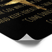 ハフィズ引用文について踊りフェイク金ゴールドバレエダンサー ポスター (角)