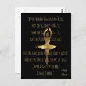 ハフィズ引用文ダンスゴールデンバレエダンサーについて ポストカード (正面/裏面)