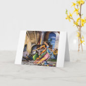 ハフィズ（太陽と地球）ラブ引用文 カード (黄色い花)