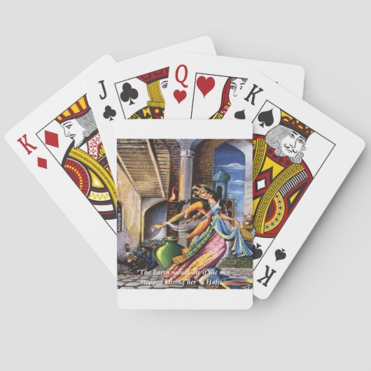 ハフィズ（太陽と地球）ラブ引用文 トランプ (裏面)