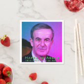 ハフェズ・アル=アサド、シリア・アラブ共和国大統領 スタンダードカクテルナプキン (インサイチュ)