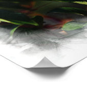 ハフス引用文とハミングバードフォト ポスター (角)