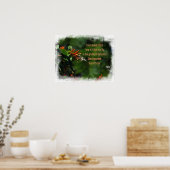 ハフス引用文とハミングバードフォト ポスター (キッチン)