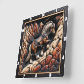 ハフリンガーアッセンウッドワイルドカスタム スクエア壁時計 (傾斜)