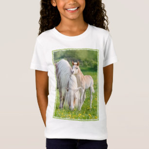 ハフリンガーウマかわいいベビーフォールとMum Photo - Tシャツ