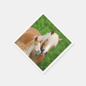 ハフリンガーホースキュートベビーフォールキスムームポニー写真 スタンダードカクテルナプキン (角)