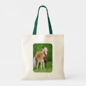 ハフリンガーホースキュートベビーフォールキスムームポニー写真 トートバッグ (裏面)