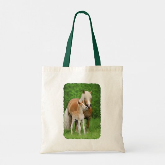 ハフリンガーホースキュートベビーフォールキスムームポニー写真 トートバッグ (裏面)