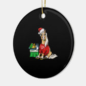 ハフリンガーホースホースクリスマスサンタの贈り物が大好き セラミックオーナメント (左)