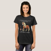 ハフリンガー馬及びワインホースを装着した馬 Tシャツ (正面フル)