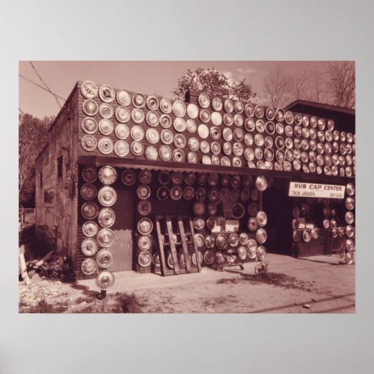 ハブキャップセンターテキサス州ヴィンテージ ポスター (正面)